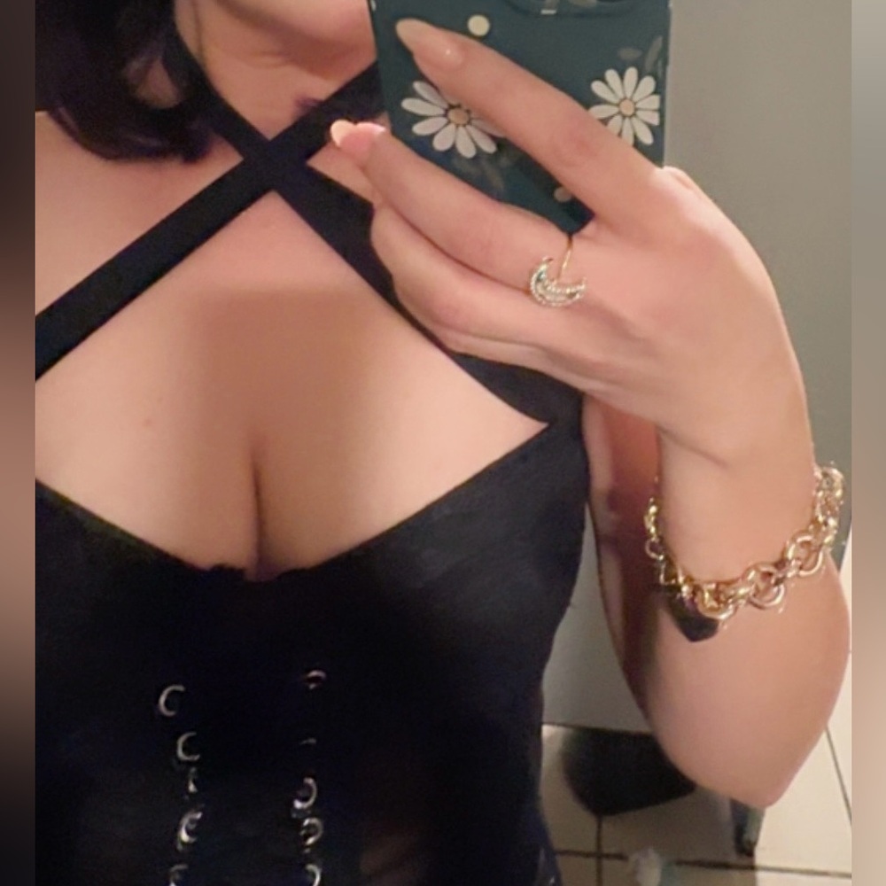 Windsor Black Lace-Up Halter Top